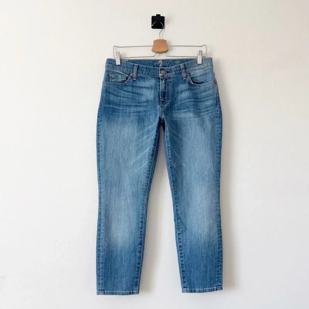 7 For All Mankind Low Rise Crop Roxanne Jeans Size 29 - Picture 2 of 8